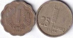 LOT.11 » 1940'LAR PAPATYA 1 KURUŞ/25 KURUŞ LOTU ÇÇT