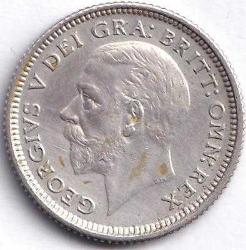 LOT.5 » İNGİLTERE 6 PENCE 1926 ÇA+ GÜMÜŞ:2,8 GR/KRAL 5.GEORGE