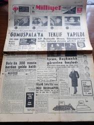 Milliyet Gazetesi - Turkish Newspaper - 11 Aralık 1963 - Cemal Gürsel dört parti lideri ile görüştü ve Ragıp Gümüşpala'ya teklif yapıldı - Cemal Gürsel Osman Bölükbaşı Hasan Dinçer Ekrem Alican ile görüştü Fotoğrafı - Yeni Türkiye Partisi ve Cumhuriyetçi Köylü Millet Partisi grupları toplandı - İstanbul Belediye Başkanı Haşim İşcan başkanlık görevine başladı fotoğraf - Frank Sinatra'nın oğlu bulunamıyor - mecliste yeni bir grup genç radikaller grubu - insan hakları diye de bir şey vardır yazan Çetin Altan - münih'te bir cami yapılacak -  Azılı haydut Heto yakalandı - kaçırılan Türk tarihi eserleri münih'te satılıyor - Havva ana sarışın mı esmer mi - İstanbul belediyesi şehir operası Hoffman'ın masalları - futbolumuz için en uzun gün - Galatasaray Zürih 3. Defa oynuyor - Fenerbahçe'nin rakipleri sis soğuk ve Linfield - Roma'da aranan adam Franko - Şükrü Gülesin roma'dan bildiriyor - Galatasaray Kulübü Başkanı Ulvi Yenal Gündüz Kılıcı haklı buldu - 13 maçı bilen bir kişi kazancı