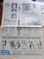 Milliyet Gazetesi - Turkish Newspaper - 8 Aralık 1963 - Cemal Gürsel'in başbakanlık teklifinden sonra İsmet İnönü yeni koalisyon için şartını açıkladı - Ragıp Gümüşpala hayırlı olsun dedi - CHP Meclisi de hükümet kurmamak kararı aldı - İstanbul'a yılın ilk karı yağdı - Almanya özel muhabirimiz Örsan Öymen bildiriyor Köln'de katil zanlısı bir Türk aranıyor - CHP'den ihraç edilen Avni Doğan İsmet İnönü'yü isbata davet etti - Nuri Eroğan'ın Belediye başkanlığı iptal edildi - Mrs. Kennedy beyaz saray'dan Dün ayrıldı - Çerden çöpten yazan Çetin Altan - siyah laleler yazan Ragıp Şevki Yeşim Yazı Dizisi - İstanbul Ankara Radyosu Programı - hem Doktor hem TV yıldızı hem de kraliçe Rosella Risi Fotoğrafı - Kirk Douglas ve Jean Simmons spartaküs'ün bir sahnesinde Fotoğrafı - Galatasaray Demirspor'u 1 0 mağlup edebildi Fotoğrafı - Fenerbahçe Linfield ile maç yapmak üzere Belfasta gidiyor - Beykoz'da yenilen Göztepe artık namağlup değil Fotoğraf - milliyet Spor kervanı Darüşşafaka'da Fotoğrafı