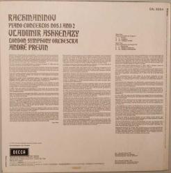 1972 NADİR İNGİLTERE BASKI KLASİK MÜZİK 33 LÜK PLAK - Rachmaninov Vladimir Ashkenazy, London Symphony Orchestra Piano Concertos Nos. 1 And 2