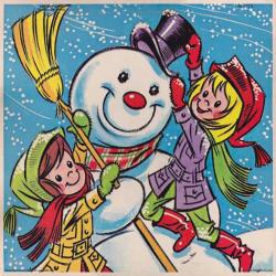 1966 BASKI YILBAŞI ÇOCUK ŞARKILARI 33 LÜK PLAK - The Caroleer Singers And OrchestrA Children's Christmas Favorites: Frosty The Snowman