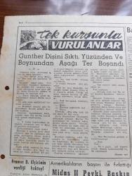 İhtilal dolayısıyla hazırlanması yarım kalan Zafer Gazetesi - Turkish Newspaper - 26 Mayıs 1960 - Tek kurşunla vurulanlar Yazı Dizisi - Başvekil Adnan Menderes'in Konuşması - Odalar birliğinin yeni idare heyeti - Hindistan Başvekili Nehru'nun başvekil Adnan Menderes'e mesajı - Fransız Büyükelçisi ekselans Henry Spitzmuller'in verdiği Kokteyl - Amerikalıların başarıyla fırlattığı Midas II peyki baskın hücumlarını haber verecek - Şili depreminin son bilançosu - başvekil Adnan Menderes sokak hareketleriyle Milli irade iptal edilemez dedi - Samsun Liman inşaatı - Amerikan erkek dershanesi Tuzla kampı - Karadeniz lokantası Gençlik parkı şubesi açıldı - Amerika Birleşik Devletleri Reisicumhuru Eisenhower'in dünyaya hitabı - Seyhan nehri'nde 2 kişi boğuldu - Gazi eğitimin imtihan günleri - öğretmenlerin nakli ile ilgili yönetmelik - Amerikan hariciye sözcüsünün beyanatı - ihtiyarlık bir hastalık mı - Adnan Menderes'in sürekli alkışlarla karşılanan konuşması - Eskişehir'den intibalar