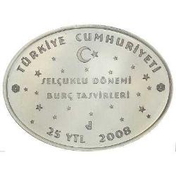 DARPHANE 2008 AKREP BURCU 25 YTL GÜMÜŞ HATIRA 15.5 GR ÇİL AZ ÇIKAR