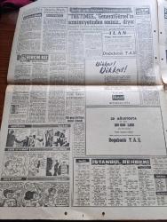 Yeni Sabah Gazetesi - Turkish Newspaper - 2 Haziran 1960 - İsmet İnönü dün ihtilalden hiç haberdar edilmedim dedi - CHP lideri İsmet İnönü basın toplantısı yaptı - Demokrat Parti'nin seçime nasıl gireceğini bilemem - Orgeneral Cemal Gürsel gençliğe hitap etti fotoğraf - Samed Ağaoğlu Ankara'ya götürüldü - Selim Sarper Celal Bayar ve Adnan Menderes ile görüştüğünü açıkladı - Gençlik Anıtkabir'i ziyaret etti Fotoğrafı - Cihat İren devlet olarak kemerleri sıkacağız dedi - Muhlis Erdener İhsan Doruk ve Raif Dinçkök bir askeri vasıta ile Davutpaşa kışlasına götürülüyor fotoğraf - İstanbul'da 17 bin silah ele geçirildi - bütün anti demokratik kanunlar kaldırılıyor - The Times General Cemal Gürsel'in samimiyetinden eminiz diyor - 27 Nisan'dan 27 Mayıs'a 555 K - Nihayet polislere beklenen emir verildi gaz bombaları kullanın - dertli dolap Yunus Emre'nin hayatı yazan Nezihe Araz Yazı Dizisi - Balkan güreş şampiyonası bugün burgaz'da başlıyor - Cihat Arman Fenerbahçe'de vazife aldı - baraj maçı