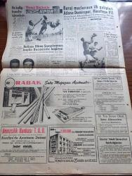 Yeni Sabah Gazetesi - Turkish Newspaper - 2 Haziran 1960 - İsmet İnönü dün ihtilalden hiç haberdar edilmedim dedi - CHP lideri İsmet İnönü basın toplantısı yaptı - Demokrat Parti'nin seçime nasıl gireceğini bilemem - Orgeneral Cemal Gürsel gençliğe hitap etti fotoğraf - Samed Ağaoğlu Ankara'ya götürüldü - Selim Sarper Celal Bayar ve Adnan Menderes ile görüştüğünü açıkladı - Gençlik Anıtkabir'i ziyaret etti Fotoğrafı - Cihat İren devlet olarak kemerleri sıkacağız dedi - Muhlis Erdener İhsan Doruk ve Raif Dinçkök bir askeri vasıta ile Davutpaşa kışlasına götürülüyor fotoğraf - İstanbul'da 17 bin silah ele geçirildi - bütün anti demokratik kanunlar kaldırılıyor - The Times General Cemal Gürsel'in samimiyetinden eminiz diyor - 27 Nisan'dan 27 Mayıs'a 555 K - Nihayet polislere beklenen emir verildi gaz bombaları kullanın - dertli dolap Yunus Emre'nin hayatı yazan Nezihe Araz Yazı Dizisi - Balkan güreş şampiyonası bugün burgaz'da başlıyor - Cihat Arman Fenerbahçe'de vazife aldı - baraj maçı