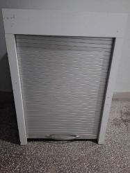 Akordiyon Dolap Kapağı - Dolap Dahil değil - Sökülmüş halde teslim edilecek - Plastik malzeme - Gümüş renk - Ölçüler Fotoğrafta var