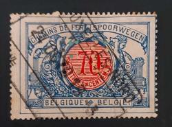 1906 Belçika Demiryolu Posta Paket Pulu - damgalı