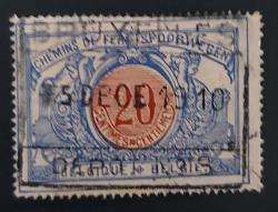 Belçika Demiryolu Posta Paket Pulu 1915 - damgalı