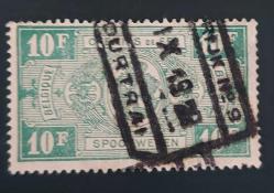 Belçika Demiryolu Posta Paket Pulu 1927- damgalı