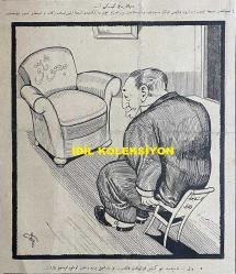 Osmanlıca Akbaba Mizah Dergisi-Gazetesi, Orijinal Dönem Basım, (Ottoman Magazine-Newspaper) - 20 Şubat 1928 - Sayı: 542 - Karikatürist Ramiz Gökçe'nin Çalışması: Dimyat'a Pirince Giderken!... 