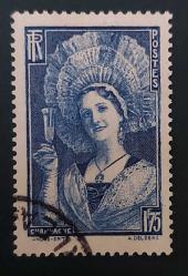 Fransa 1938 Damgalı pul