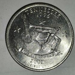 AMERİKA  2002 D   25 CENT   ÇEYREK DOLAR   HATIRA  50 Eyalet Çeyreklikleri - Tennessee