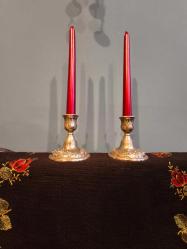 Avrupa Antika çift şamdan