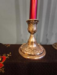 Avrupa Antika çift şamdan