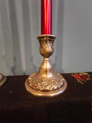 Avrupa Antika çift şamdan