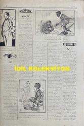 Osmanlıca Akbaba Mizah Dergisi-Gazetesi, Orijinal Dönem Basım, (Ottoman Magazine-Newspaper) - 19 Mart 1928 - Sayı: 550 - Karikatürist Ramiz Gökçe'nin Veremle Savaşa Dair Çalışması: Gazetelerden: Her Gün Aramızdan Birçok Canlar Alıp Götüren Vereme Karşı Bir Mücadele Cemiyeti Teşekkül Etti... 