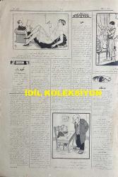 Osmanlıca Akbaba Mizah Dergisi-Gazetesi, Orijinal Dönem Basım, (Ottoman Magazine-Newspaper) - 19 Mart 1928 - Sayı: 550 - Karikatürist Ramiz Gökçe'nin Veremle Savaşa Dair Çalışması: Gazetelerden: Her Gün Aramızdan Birçok Canlar Alıp Götüren Vereme Karşı Bir Mücadele Cemiyeti Teşekkül Etti... 