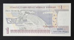 8. Emisyon 1 YTL A43 ÇA KAĞIT PARA