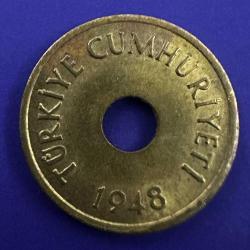 Delikli 1 Kuruş 1948