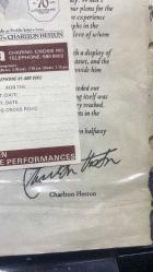 charlton heston İMZALI FOTOĞRAFI VE BELGELERİ