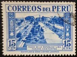 +++ PERU LİMA ŞEHİR MERKEZİ     1950 - DAMGALI