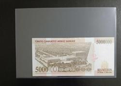 7. EMİSYON ÇOK NADİR A01 SERİSİ 5.000.000 ( BEŞ MİLYON ) LİRA İLK BİN SERİ NUMARALI ÇİL ALTI ++ KONDİSYONDA ( SERİ NO: A01 000213 )
