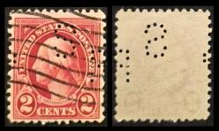 +++ AMERİKA WASHINGTON      1923    2C PERFİN     - DAMGALI