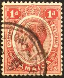 +++ JAMAICA K. GEORGE V      1912    1D   - DAMGALI