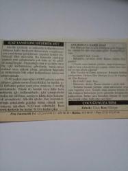 26 Şubat 2006-Orijinal Takvim Yaprağı-Doğum Günü-Söz,Nişan,Nikâh,Düğün ve Önemli Günler Hediyesi-ERAŞ Hizmet Takvimi-Ayet-Hadis(Riyâzü's-Sâlihîn,1/246)-İçki Tansiyonu Düşürür Mü?-Çocuğunuza İsim:Ulvi,Ülviye