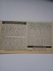27 Şubat 2006-Orijinal Takvim Yaprağı-Doğum Günü-Söz,Nişan,Nikâh,Düğün ve Önemli Günler Hediyesi-ERAŞ Hizmet Takvimi-Ayet-Hadis(İkinci Cemre (Suya))-Beyin Hücrelerindeki Tahribat Bir Kadeh İçki İle Başlar-Çocuğunuza İsim:Uğur,Ülker