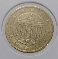 ALMANYA 2002-D 50 EURO CENT ORİJİNAL MADENİ PARASI 1LLL2R NADİRDİR
