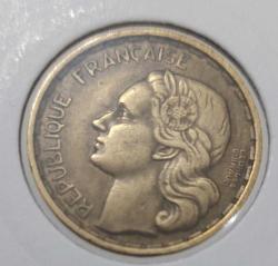 FRANSA 1950 20 FRANK ORİJİNAL MADENİ PARASI F2RR3 NADİRDİR