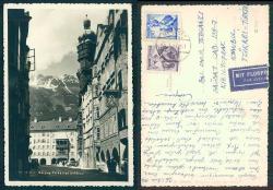 1957 Yılında Avusturyadan İstanbula Gönbderilmiş Siyah-Beyaz Kartpostal