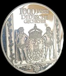 Almanya LEEPZIG SAVAŞI 1813 Proof baskı hatıra Gümüş kaplama mineli Madalyon 30.6g 40MM