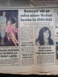 Günaydın Gazetesi - Turkish Newspaper - 12 Eylül 1981 - 12 Eylül 1980 sabahı ülke yönetimine el koyan Milli Güvenlik konseyi üyeleri her alanda yoğun çalışmalarla dolu bir yıl geçirdi fotoğraf - demokrasiye doğru ikinci adım - 12 Eylül 1980 ve 13 Eylül 1980 tarihli günaydın gazeteleri Fotoğrafı - Kenan Evren bu gece televizyonda geçen 12 ayı anlatacak - Bülent Ecevit hakkında dava açıldı - Humeyni'nin en yakın adamı Medeni bomba ile öldürüldü - Orient Express seferini düzenleyen firmanın iki yetkilisi Brigitte Ve Auabel İstanbul'a geldi fotoğraf - bir iş adamı ile aşk yaparken yakalanan Leman Tekeli cinayet sanığı çıktı - Ahmet Özhan 4 şarkı söyleyecek Fotoğrafı - 1971 yapımı Feride filmi ikinci kez ekrana geliyor başrolde Engin Çağlar Emel Sayın Fotoğrafı - dizi film tehlike çemberi saat 19.05'te - Preveze dizisinin Deniz sahneleri Gölcük'te çekilecek - plaj güzeli Nebze Kığ'a ödül olarak eşekle ada turu yaptırdılar Fotoğrafı - Alman parlamentosunda Türk düşmanları yenilgiye uğradı