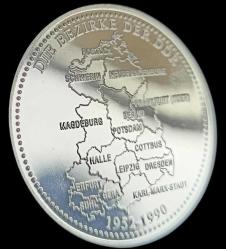 Demokratik Almanya 1990 yılı 40 yıl anısına DDR,nin en büyük adası Rügen hatıra Gümüş kaplama madalyon 17.50g 35mm