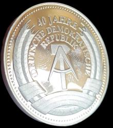 Demokratik Almanya 1990 yılı 40 yıl anısına DDR,nin en büyük adası Rügen hatıra Gümüş kaplama madalyon 17.50g 35mm