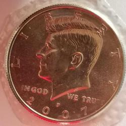 SETTEN ÇIKMA  AMERİKA 2007 P    50 CENT  HALF DOLAR