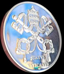 Vatikan Vıta Benedıctı XVI Rahibe Teresa Hatıra Gümüş kaplama 40mm