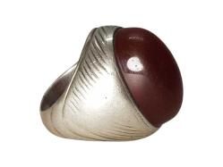 OSMANLI DÖNEMİ TEKKE İŞİ AKİK TAŞLI GÜMÜŞ YÜZÜK