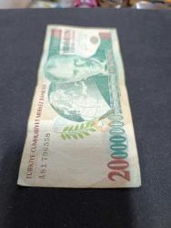 7 EMİSYON DEĞERLİ A SERİSİ ÇÇT KONDİSYONDA 20000000 LİRA
