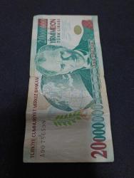 7 EMİSYON DEĞERLİ A SERİSİ SERİ SONU A90 ÇÇT KONDİSYONDA 20000000 LİRA