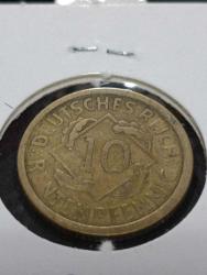 ALMAN İMPARATORLUĞU (REICH) A SERİSİ 1924 BRONZ 10 FENNIG