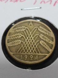 ALMAN İMPARATORLUĞU (REICH) A SERİSİ 1924 BRONZ 10 FENNIG