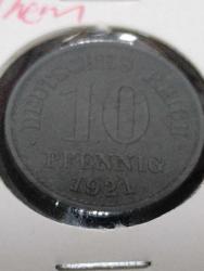 1921 YILI ALMAN İMPARATORLUĞU 2. WİLHEM DÖNEMİ 10 FENNIG