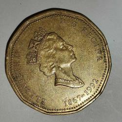 KANADA  1992    1 DOLAR   HATIRA   Kanada'nın 125. Yıl Dönümü - Parlamento