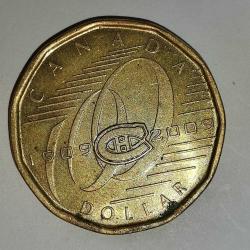 KANADA  2009   1 DOLAR   HATIRA   100. Yıldönümü - Montreal Kanadalılar