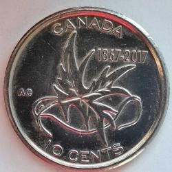 KANADA  2017   10  CENT  HATIRA  Kanada'nın 150nci Yıl Dönümü - Barış Kanatları