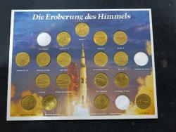 DÜNYA HAVACILIK OLAYLARI TEMALI HATIRA SHELL PİRİNÇ MADALYON SETİ